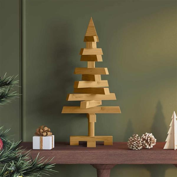 Grote foto vidaxl kerstbomen met standaard bruin 60 cm massief grenenhout diversen overige diversen