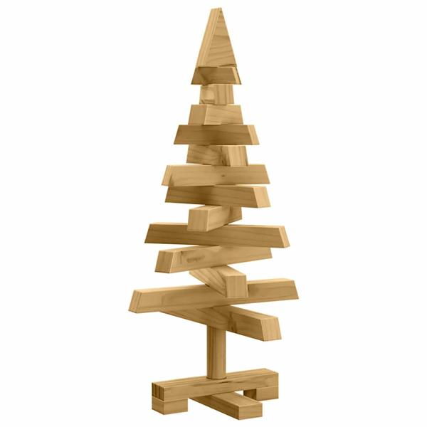 Grote foto vidaxl kerstbomen met standaard bruin 60 cm massief grenenhout diversen overige diversen