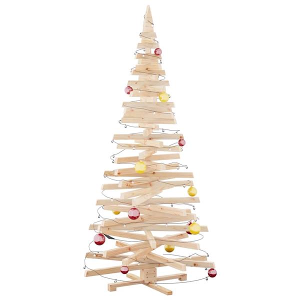 Grote foto vidaxl kerstbomen met standaard naturel 210 cm massief grenenhout diversen overige diversen