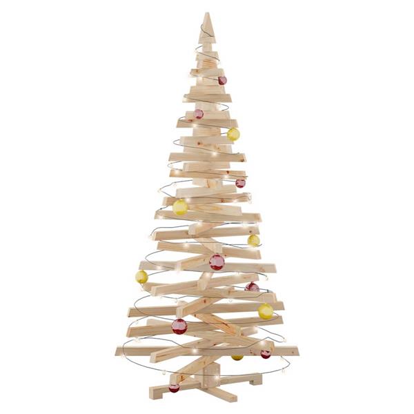 Grote foto vidaxl kerstbomen met standaard naturel 180 cm massief grenenhout diversen overige diversen