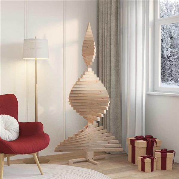 Grote foto vidaxl kerstbomen met standaard naturel 180 cm massief grenenhout diversen overige diversen