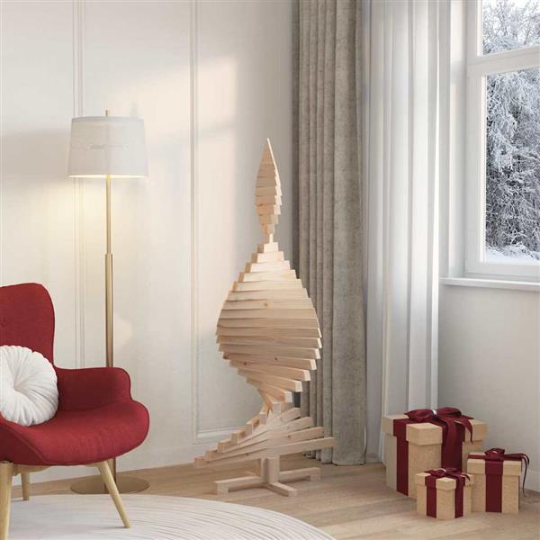 Grote foto vidaxl kerstbomen met standaard naturel 150 cm massief grenenhout diversen overige diversen