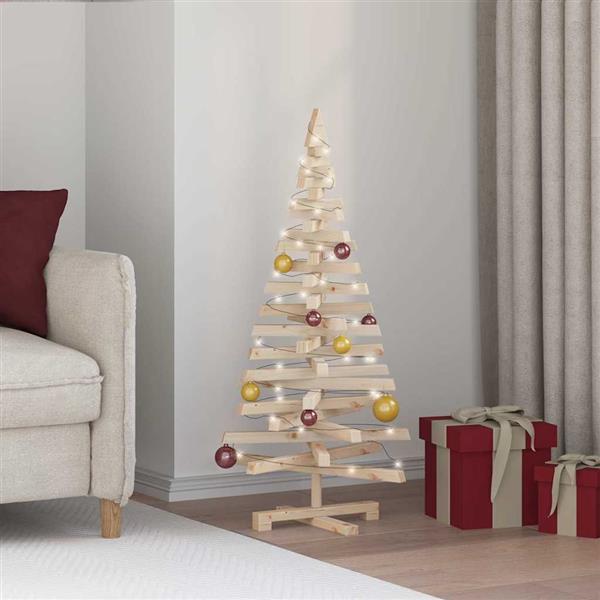 Grote foto vidaxl kerstbomen met standaard naturel 120 cm massief grenenhout diversen overige diversen