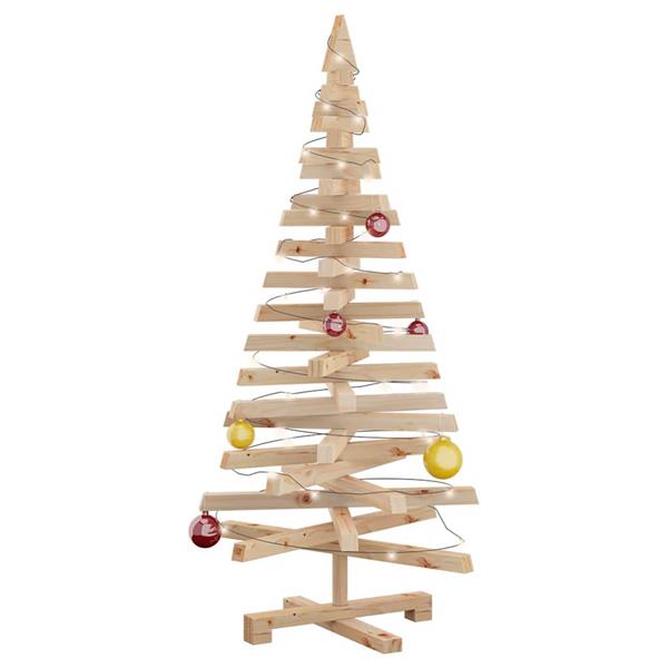 Grote foto vidaxl kerstbomen met standaard naturel 120 cm massief grenenhout diversen overige diversen