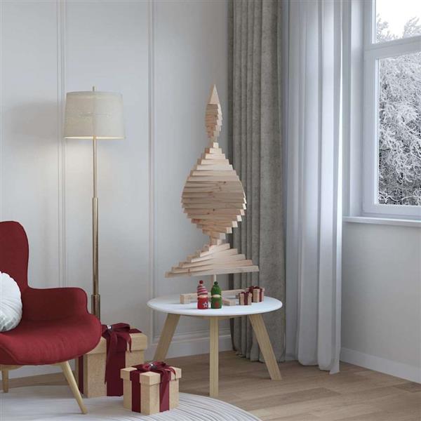 Grote foto vidaxl kerstbomen met standaard naturel 120 cm massief grenenhout diversen overige diversen