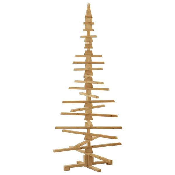 Grote foto vidaxl houten kerstboom met standaard bruin 180 cm massief grenenhout diversen overige diversen