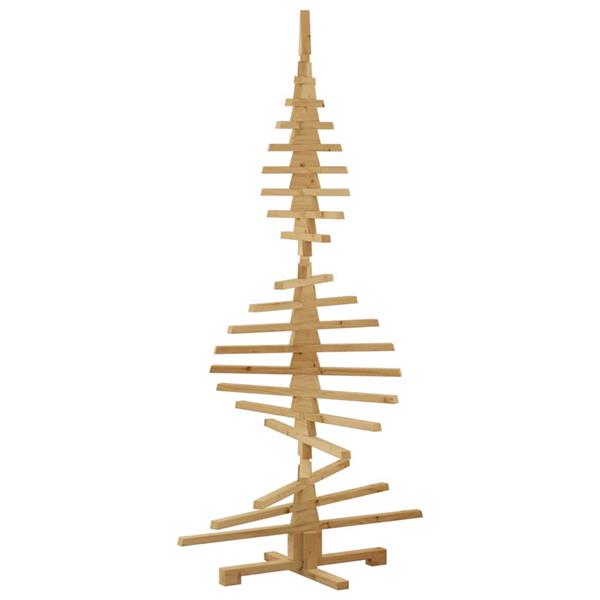 Grote foto vidaxl houten kerstboom met standaard bruin 180 cm massief grenenhout diversen overige diversen