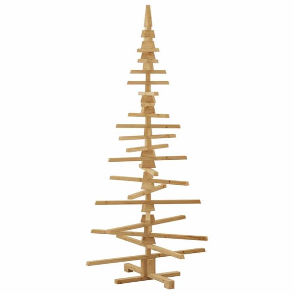 Grote foto vidaxl houten kerstboom met standaard bruin 180 cm massief grenenhout diversen overige diversen