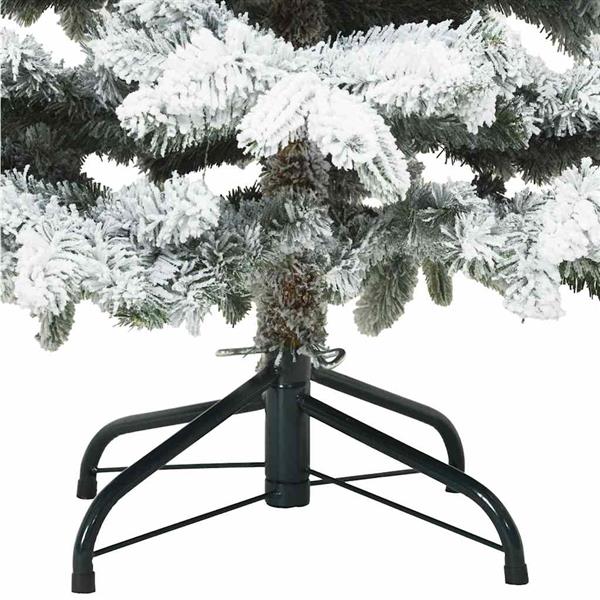 Grote foto vidaxl kunst kerstboom met geveerde takken sneeuw bedekt wit 120 cm diversen overige diversen