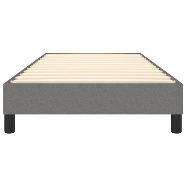 Grote foto vidaxl bedframe zonder matras 90x200 cm stof donkergrijs antiek en kunst stoelen en banken