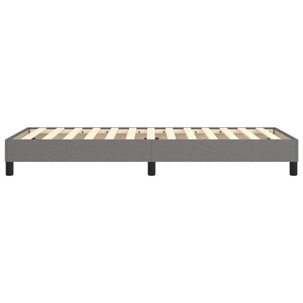 Grote foto vidaxl bedframe zonder matras 90x200 cm stof donkergrijs antiek en kunst stoelen en banken