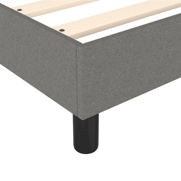 Grote foto vidaxl bedframe zonder matras 90x200 cm stof donkergrijs antiek en kunst stoelen en banken