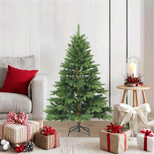 Grote foto vidaxl kunstmatige inklapbare kerstboom groen 120 cm pvc pe en staal diversen overige diversen
