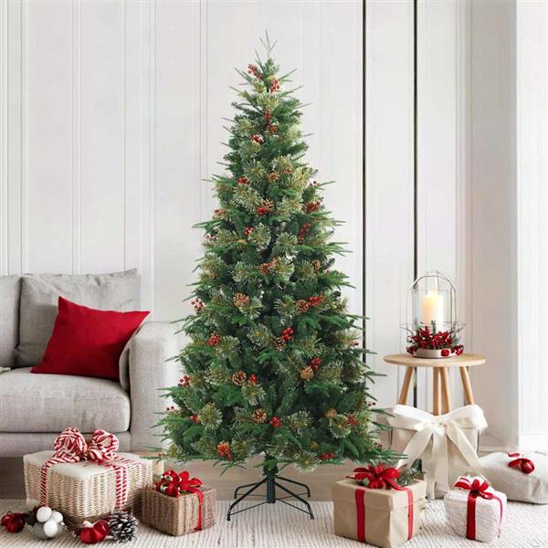 Grote foto vidaxl kunstmatige inklapbare kerstboom groen 180 cm pvc pe en staal diversen overige diversen