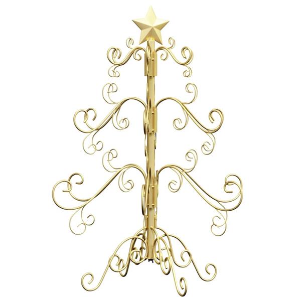 Grote foto vidaxl metalen kerstboom met standaard goud 60 cm poedergecoat staal diversen overige diversen