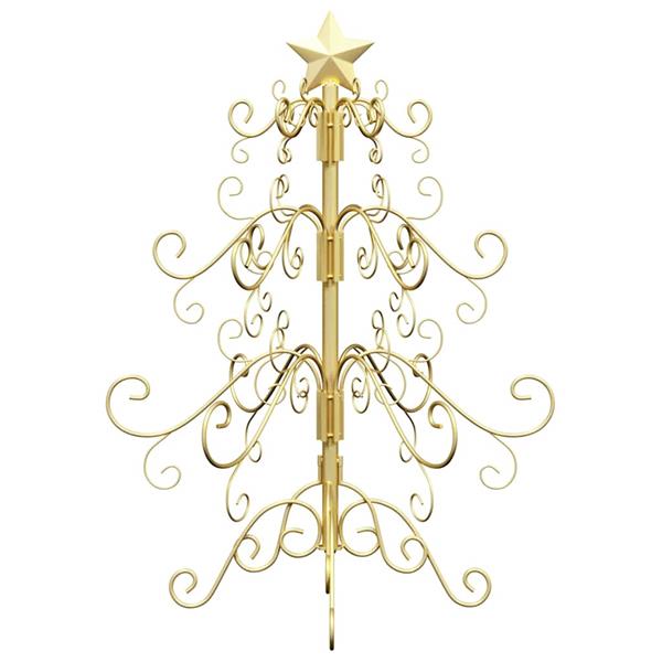 Grote foto vidaxl metalen kerstboom met standaard goud 60 cm poedergecoat staal diversen overige diversen