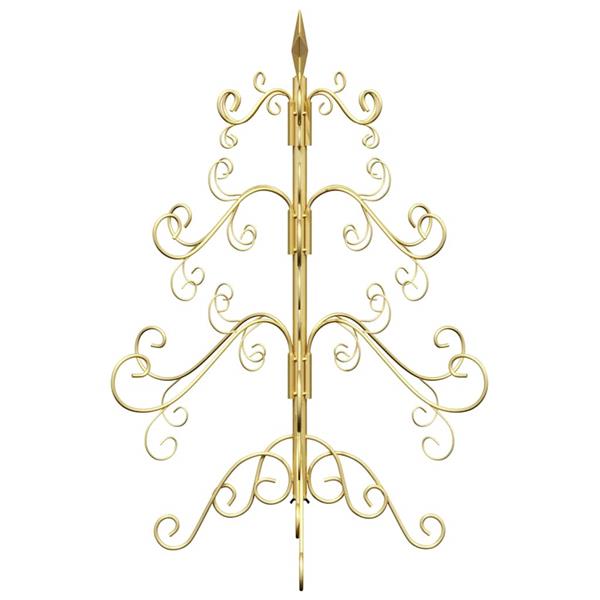 Grote foto vidaxl metalen kerstboom met standaard goud 60 cm poedergecoat staal diversen overige diversen