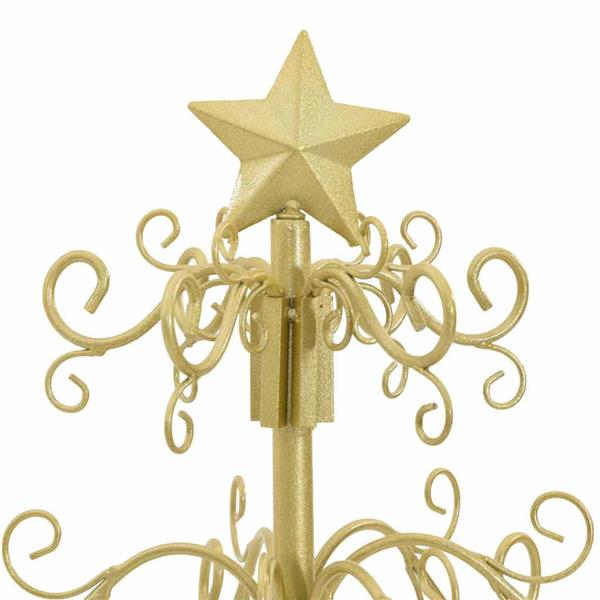 Grote foto vidaxl metalen kerstboom met standaard goud 60 cm poedergecoat staal diversen overige diversen