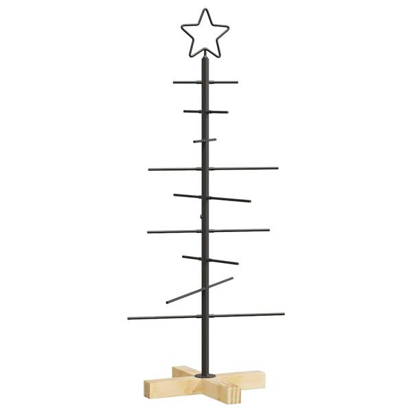 Grote foto vidaxl metalen kerstboom met standaard zwart 90 cm poedergecoat staal diversen overige diversen