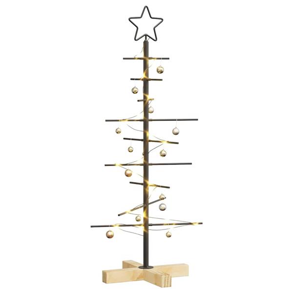 Grote foto vidaxl metalen kerstboom met standaard zwart 90 cm poedergecoat staal diversen overige diversen