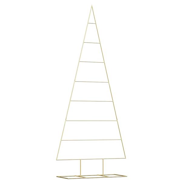 Grote foto vidaxl metalen kerstboom met standaard goud 210 cm poedergecoat staal diversen overige diversen