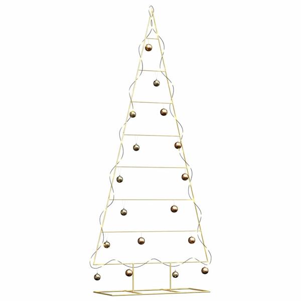 Grote foto vidaxl metalen kerstboom met standaard goud 210 cm poedergecoat staal diversen overige diversen