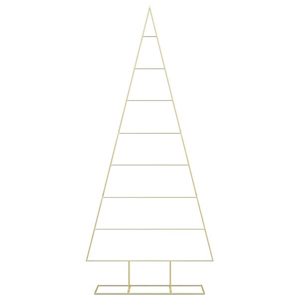 Grote foto vidaxl metalen kerstboom met standaard goud 210 cm poedergecoat staal diversen overige diversen