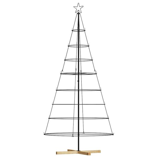 Grote foto vidaxl kerst cone boom met standaard zwart 210 cm staal diversen overige diversen