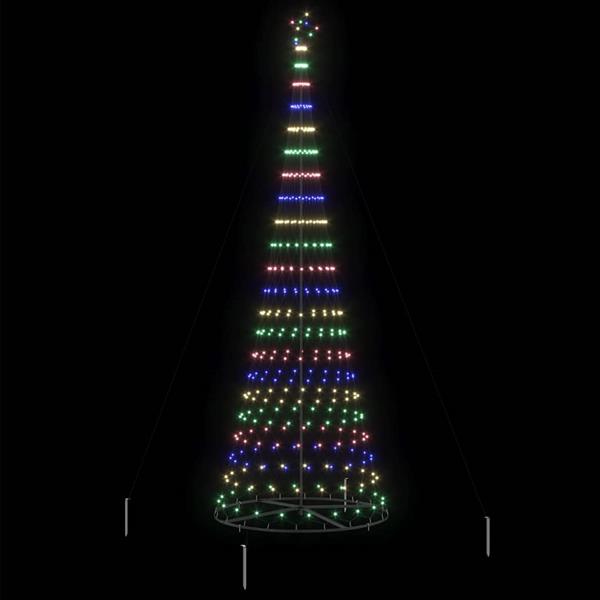 Grote foto vidaxl led kerstboom multikleur 138.5 x 138.5 x 399 cm metaal diversen overige diversen