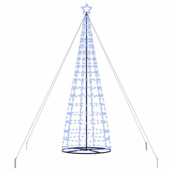 Grote foto vidaxl led kerstboom met 800 led met grondpennen blauw 400 cm ijzer diversen overige diversen