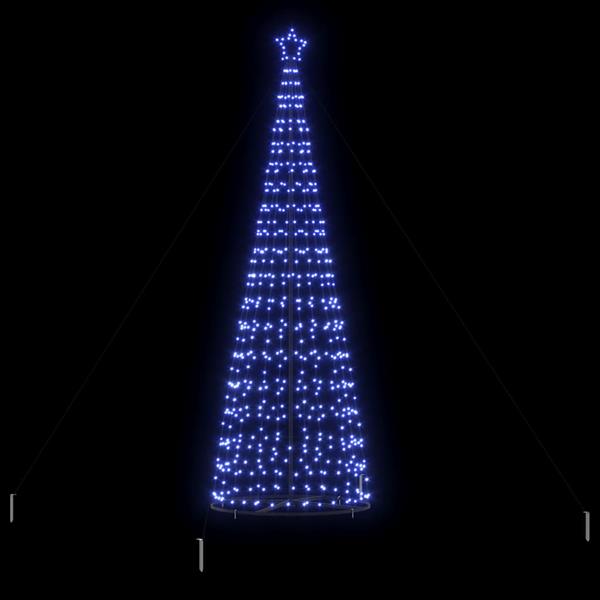 Grote foto vidaxl led kerstboom met 800 led met grondpennen blauw 400 cm ijzer diversen overige diversen