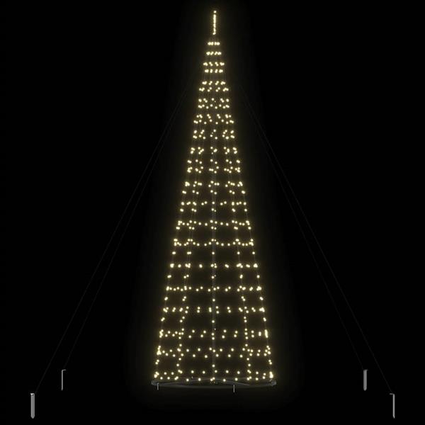 Grote foto vidaxl led kerstboom met 800 led met grondpennen warmwit 400 cm ijzer diversen overige diversen