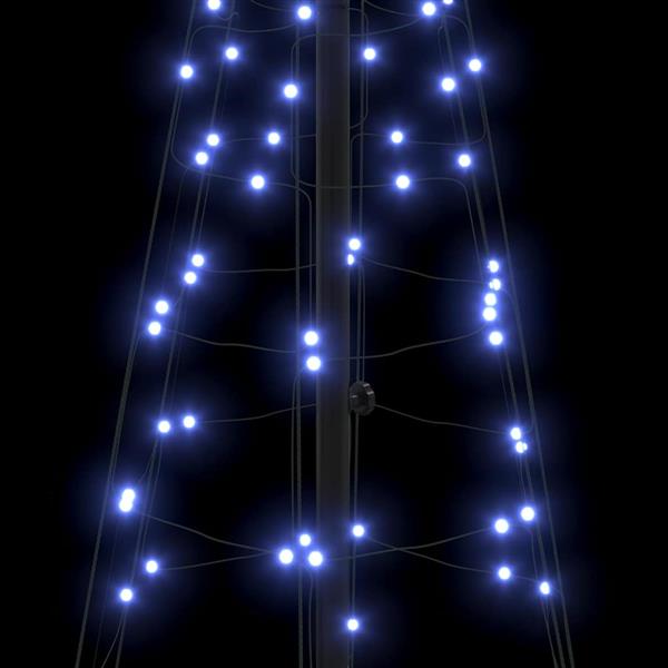 Grote foto vidaxl led kerstboom met 390 led met grondpennen blauw 250 cm ijzer diversen overige diversen