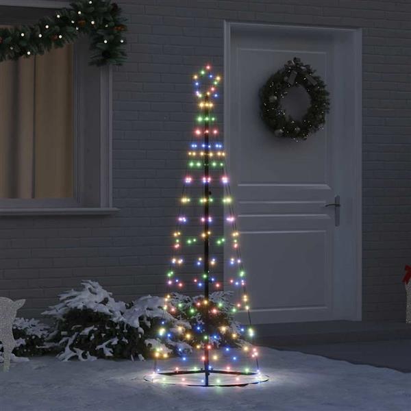 Grote foto vidaxl led kerstboom met 390 led met standaard multikleur 250 cm ijzer diversen overige diversen