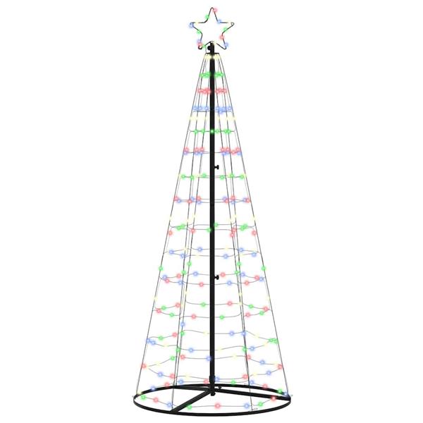 Grote foto vidaxl led kerstboom met 390 led met standaard multikleur 250 cm ijzer diversen overige diversen
