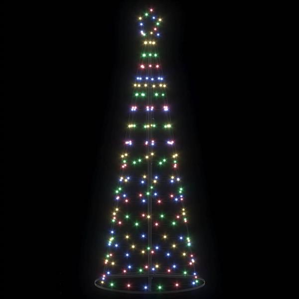 Grote foto vidaxl led kerstboom met 390 led met standaard multikleur 250 cm ijzer diversen overige diversen