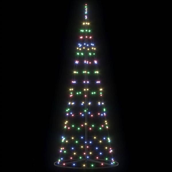 Grote foto vidaxl led kerstboom met 390 led met standaard multikleur 250 cm ijzer diversen overige diversen
