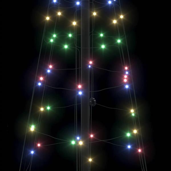 Grote foto vidaxl led kerstboom met 390 led met standaard multikleur 250 cm ijzer diversen overige diversen