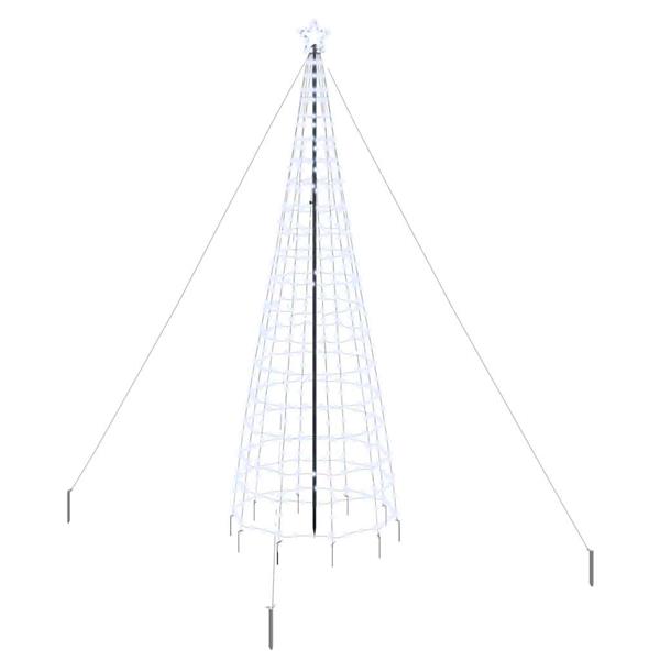 Grote foto vidaxl led kerstboom met 800 led met grondpennen koudwit 400 cm ijzer diversen overige diversen