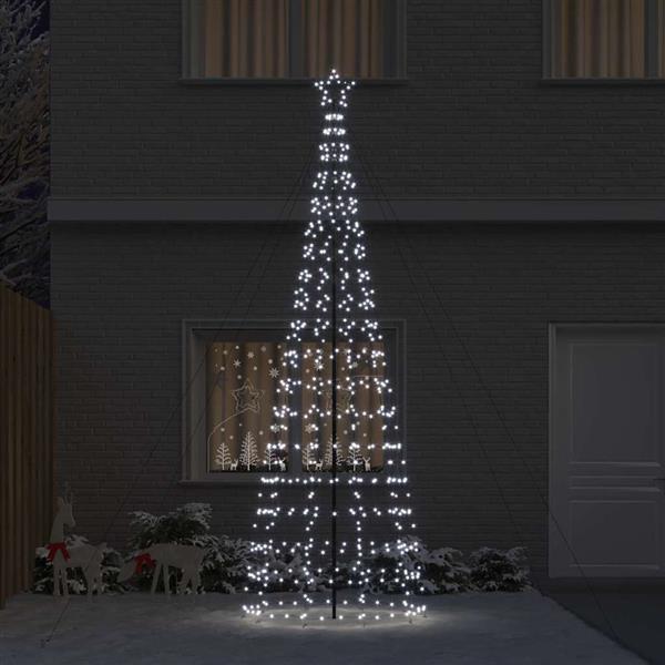 Grote foto vidaxl led kerstboom met 800 led met grondpennen koudwit 400 cm ijzer diversen overige diversen