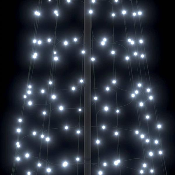 Grote foto vidaxl led kerstboom met 800 led met grondpennen koudwit 400 cm ijzer diversen overige diversen