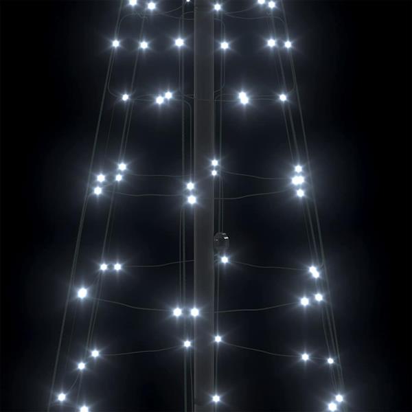 Grote foto vidaxl led kerstboom met grondspiesjes koudwit 250 cm ijzer diversen overige diversen