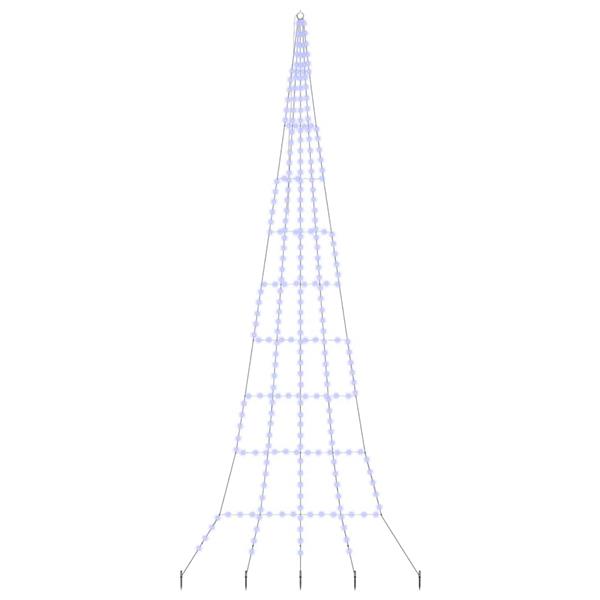 Grote foto vidaxl led kerstboom met 276 led met grondpennen blauw 511 cm metaal diversen overige diversen