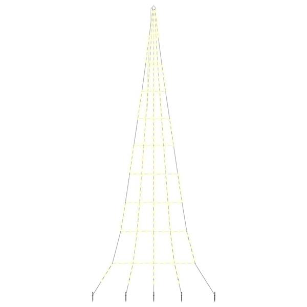 Grote foto vidaxl led kerstboom met 276 led met grondpennen warmwit 511 cm metaal diversen overige diversen