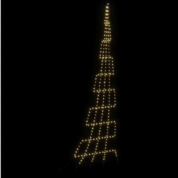 Grote foto vidaxl led kerstboom met 276 led met grondpennen warmwit 511 cm metaal diversen overige diversen