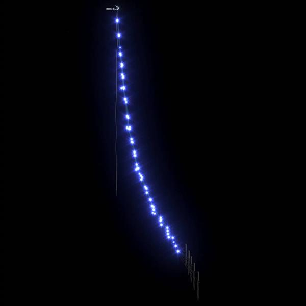 Grote foto vidaxl led kerstboom met grondspiesjes met 112 led blauw 180 cm metaal diversen overige diversen