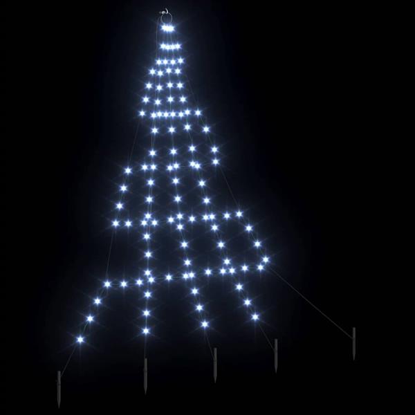 Grote foto vidaxl led kerstboom met 112 led met grondpennen koudwit 182 cm metaal diversen overige diversen