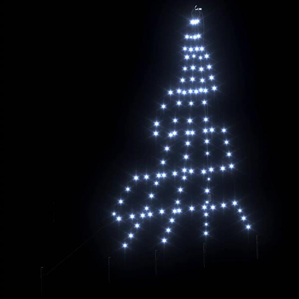 Grote foto vidaxl led kerstboom met 112 led met grondpennen koudwit 182 cm metaal diversen overige diversen