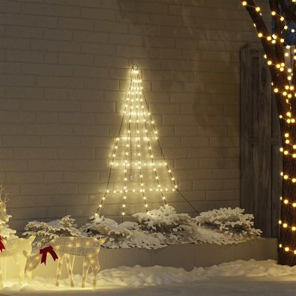 Grote foto vidaxl led kerstboom met grondspiesjes warmwit 180 cm metaal diversen overige diversen