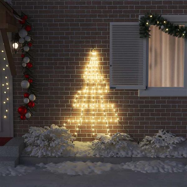 Grote foto vidaxl led kerstboom met grondspiesjes warmwit 180 cm metaal diversen overige diversen